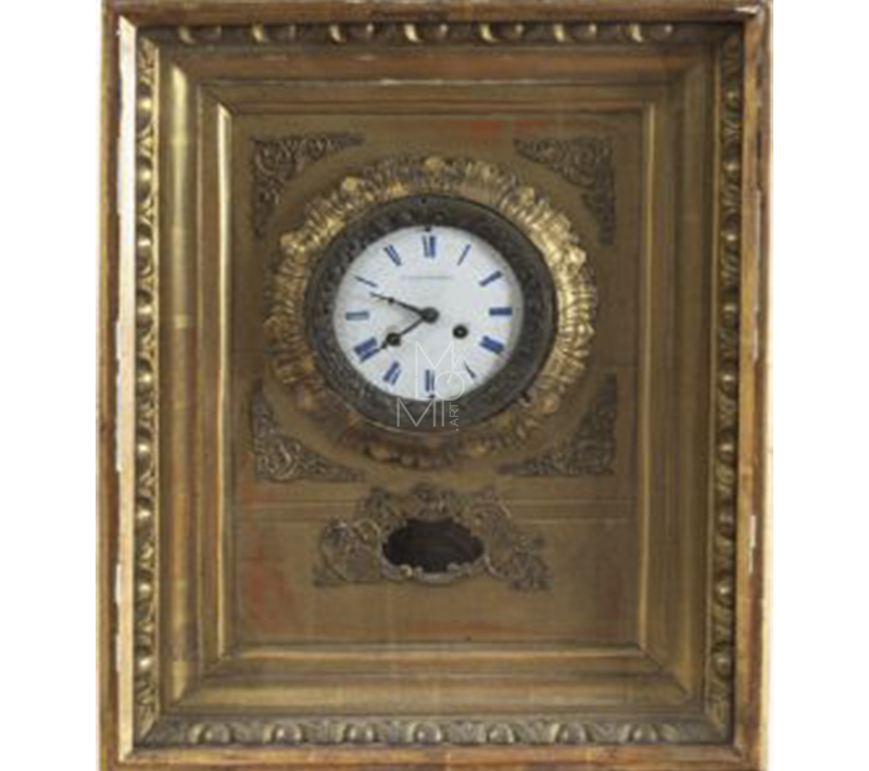 Orologio in legno dorato Vienna epoca Ottocento